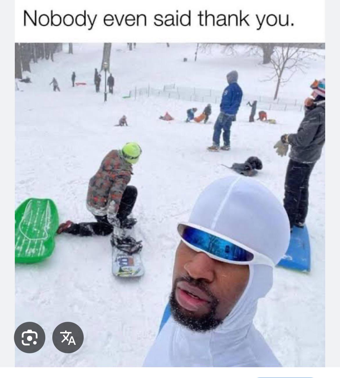 Nobody said thank you